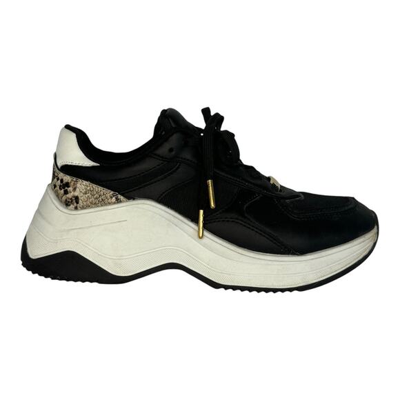 ZARA Animal snake print chunky sneakers brown black white size 6 (36) - Picture 3 of 12